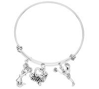 HUTIMY Cheer Bracelet Cheerleading Gifts You Are Braver Than You Believe Bangle Bracelet Cheer Jewelry for Cheerleaders Cheer Coaches Or Team, Medium, Stainless Steel, no gemstone