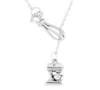 HUTIMY Gift for Baker Women Best Unique Bakers Baking Themed Jewelry Chef Presents Cooking Necklace, Medium, Stainless Steel, No Gemstone