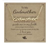 HUTIMY Godmother Necklace Proposal from Godson Godchild Fairy Godmother Necklaces Birthday Gift for Godmom