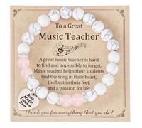 HUTIMY Music Teacher Gifts for Women Female End Of Year Supplies My Best Music Teacher Appreciation Bracelet
