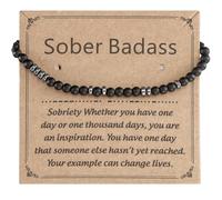 HUTIMY Sobriety Bracelet Gifts Women Morse Code Aa Recovery Jewelry Stay Sober Bracelet