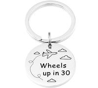 Hutimy Wheels up in 30 Keychain Spencer's Gifts Spencer Reid Merchandise Crime Show Jewelry Crime Keychain