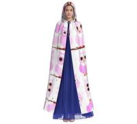 HUTOOLEE Cute Owl Hooded Cloak Halloween Cosplay Prom Party Comic Con Adult Party Decoration Cape Beautiful Graphic Print, Black