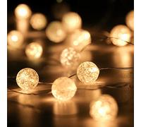 HuTools Battery Fairy Lights for Bedroom, Battery Powered String Lights Indoor for Ramadan Decorations, Garden LED Fairy Lights for Party Wedding Decorations, 10FT 30 LEDs Ball Globe Warm White