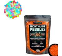 HUTRADE Colorful Glow-in-the-Dark Garden Stones，Rainbow Glow Rocks，Night Guide Luminous Pebbles Rainbow Glow ，for Fairy Garden Patio Fish Tank Aquarium Decor(Orange,400pcs)