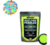HUTRADE Colorful Glow-in-the-Dark Garden Stones，Rainbow Glow Rocks，Night Guide Luminous Pebbles Rainbow Glow ，for Fairy Garden Patio Fish Tank Aquarium Decor(Yellow,1000pcs)