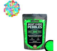 HUTRADE Colorful Glow-in-the-Dark Garden Stones，Rainbow Glow Rocks，Night Guide Luminous Pebbles Rainbow Glow ，for Fairy Garden Patio Fish Tank Aquarium Decor(Green,1000pcs)