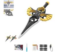 HUTRADE Flying Sword Rc Glider, Remote Flying Sword, 360-Degree Stunt Roll, 3-Speed Control, Gyro Stabilizer, 3 speed control flying sword,flying sword drone,for Teens & Adults(Yellow)