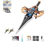 HUTRADE Flying Sword Rc Glider, Remote Flying Sword, 360-Degree Stunt Roll, 3-Speed Control, Gyro Stabilizer, 3 speed control flying sword,flying sword drone,for Teens & Adults(Orange)
