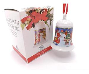 Hutschenreuther 1996 Christmas Bell - Porcelain, Silver, Traditional Style - Original Packaging