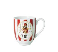 HUTSCHENREUTHER Christmas Love nutcracker striped mug (12.3cm) - White OS