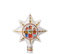Hutschenreuther Christmas Tree Topper, Porcelain, Colourful, 15,5 x 4,5 x 17 cm