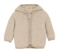Huttelihut - Baby's Jacket Bear Ears Wool Fleece - Merino jacket size 80, sand