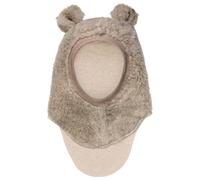 Huttelihut - Kid's Balaclava Ears Wool Teddy - Balaclava size 50 cm - 12-24 Months, sand