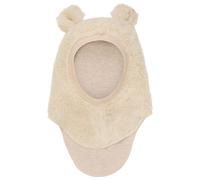 Huttelihut - Kid's Balaclava Ears Wool Teddy - Balaclava size 53 cm - 4-6 Years, sand