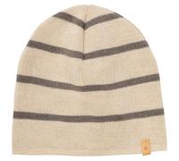Huttelihut - Kid's Beanie Stripe Wool Knit - Beanie size 55 cm - 8-10 Years, sand