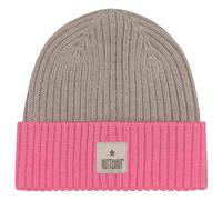 Huttelihut - Kid's Hat Wool Knit Color Block - Beanie size 55 cm - 8-10 Years, pink/brown