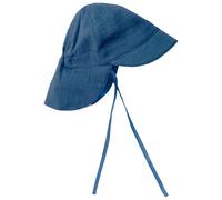 Huttelihut - Kid's Summer Hat Muslin - Hat size 44 cm - 3-6 Months, blue