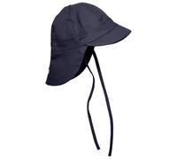 Huttelihut - Kid's Summer Hat UV20 with Neck Shade - Hat size 50/56, blue
