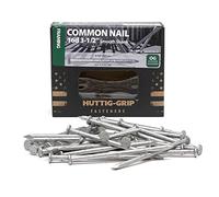 Huttig-Grip 3-1/2 in Framing Common Nail 16d Size, Outdoor Galvanized Finish, 1 lb Pack of 47 Nails