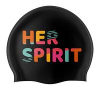 Huub Her Spirit Swim Cap Hat - Black Multi - Easy Stretch Lightweight - Unisex