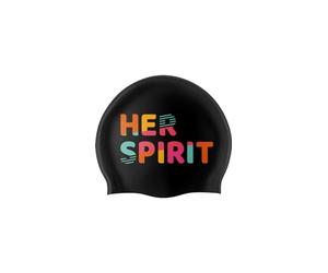Huub Her Spirit Swim Cap Hat - Black Multi - Easy Stretch Lightweight - Unisex