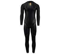 Huub Mens 3/5mm Back Zip Swim Wetsuit - Black Grey Gold - X-O Skeleton™