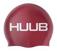 Huub Silicone Swim Cap Hat - Red - Easy Stretch Lightweight - Unisex - Flat moulded 100% silicone - Excellent durability