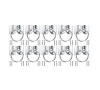 Huudngeje 10 Pack Stainless Steel for Horse Tie Ring, Block Wall Mount Hitching Ring with Screws
