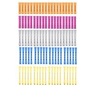 Huudngeje 100 Pcs Perm Rods Hair Perm Rods with Elastic Rubber Band for Women Hairdressing Styling Tool