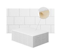 Huudngeje 15 Pack 12x8x4 Inch Acoustic Wall Panels, Self-Adhesive Sound Absorbing Panel,for Recording Studios White