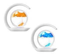 Huudngeje 15W Wireless Charger 2PCS Fast Charging Station Night Lamp Table Top Decoration with Quicksand Painting