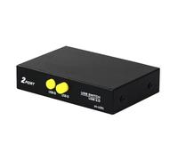 Huudngeje 2 in 1 Out USB Print Sharer 2 Port USB 2.0 Sharing Switch Switcher for PC Scanner Printer Laptop Desktop Computer
