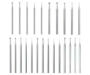 Huudngeje 24 Pcs 3/32inch Shank Burr Sets,Includes Ball Burs, Stone Setting Bits, Round Cup Burr, 90º Hart Burs and Bud Bur Kits