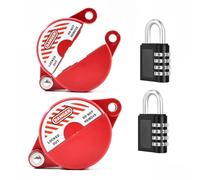 Huudngeje 2Pack Gate Valve Lockout Device with Coded Lock for 1 to 2-1/2In Gate Valve Handles Gate Valve Lockout Water Spigot Lock