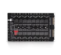 Huudngeje 4Pin PWM & 5V 3Pin ARGB Multi Way Splitter ARGB and PWM HUB Master Power 16Hub