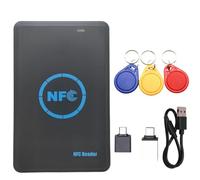Huudngeje 5 Frequency RFID Smart Chip Duplicator +3xCUID Keychain NFC Reader Copier IC/ID 13.56M 125K/ HID 125K Token Writer Clone