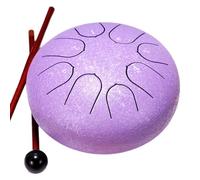 Huudngeje 6Inch 8 Tone Hollow Drum Steel Tongue Drum Garden Rain Drum Steel Tongue Drum Outdoor Rain Drum Suitable for Beginners,D