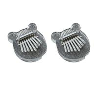 Huudngeje 8-Key Mini Kalimba Rainbow Transparent Crystal Kalimba Finger Piano Instrument Bear