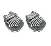 Huudngeje 8-Key Mini Kalimba Rainbow Transparent Crystal Kalimba Finger Piano Instrument Cat