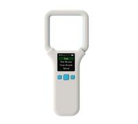 Huudngeje Animal RFID Reader 134.2Khz/125Khz USB Pet ID Scanner Animal Tag Reader Handheld Mini Scanner for Dog Cat Horse White