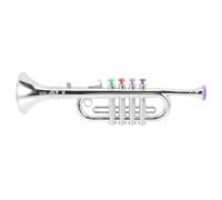Huudngeje Children'S Musical Instruments Children'S Stage Performance Props Four-Tone Trumpet (Basic Trumpet Board) Silver