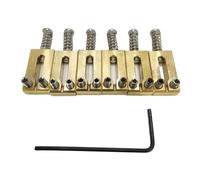 Huudngeje Electric Guitar Bridge Saddles Brass 10.5MM Tremolo Parts Electric Guitar Bridge String Saddle Guitar Parts Gold&Silver