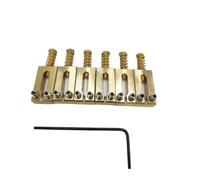Huudngeje Electric Guitar Tremolo Bridge Brass Saddles 10.8MM Electric Guitar Bridge String Saddle Guitar Parts Gold