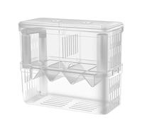 Huudngeje Fish Breeding Box Double-Layer Acrylic Breeding Tank Isolation Box Transparent Detachable Hatching Box for Guppy Shrimp