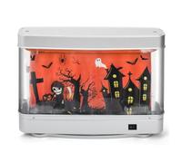 Huudngeje Fish Tank Light Aquarium Decor Night Light Virtual Halloween Dynamic LED Table Lamp for Room Decor Home, Office UK Plug