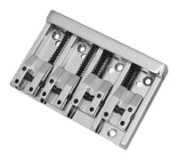 Huudngeje Fixed Bridge for 4 String Bass Vintage Electric Bass Bridge Hardtail Saddle Bridge with Tool Set Bass Guitar Accessories
