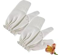 Huudngeje Gloves Raw Silk Massage Gloves Ayurvedic Massage, Raw Silk for Dry Skin Brushing Massage