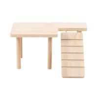 Huudngeje Hamster Wooden Ladder Platform Jumping Board Playground Hamster Climbing Toy Small Pet Stair Toy