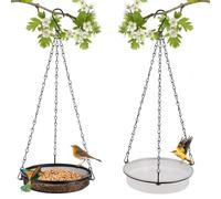 Huudngeje Hanging Bird-Feeder Wildlife Feeder Plate Perfect for Attracting Bird Garden BirdBath Tray